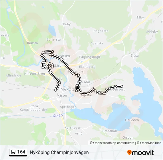 164 Bus Line Map