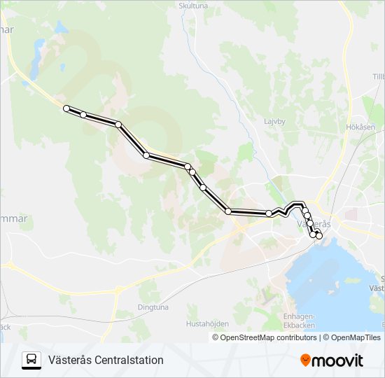 114A bus Line Map