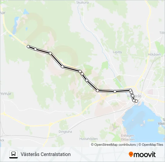 114A Bus Line Map