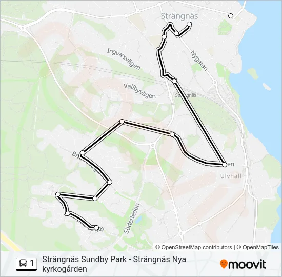 1 Bus Line Map