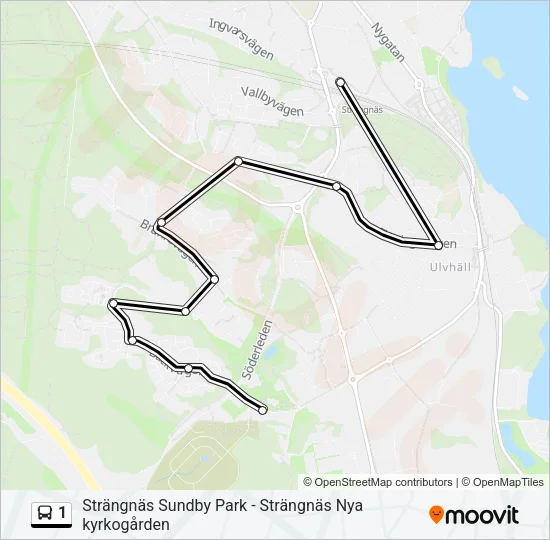 1 Bus Line Map