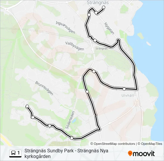 1 Bus Line Map