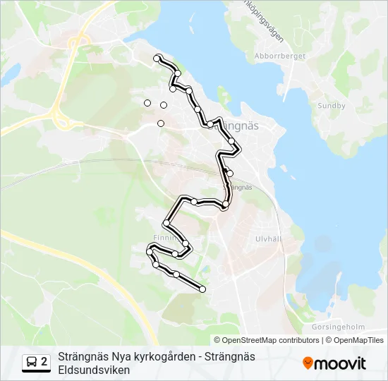 2 Bus Line Map