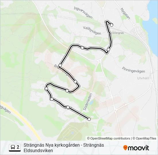 2 Bus Line Map