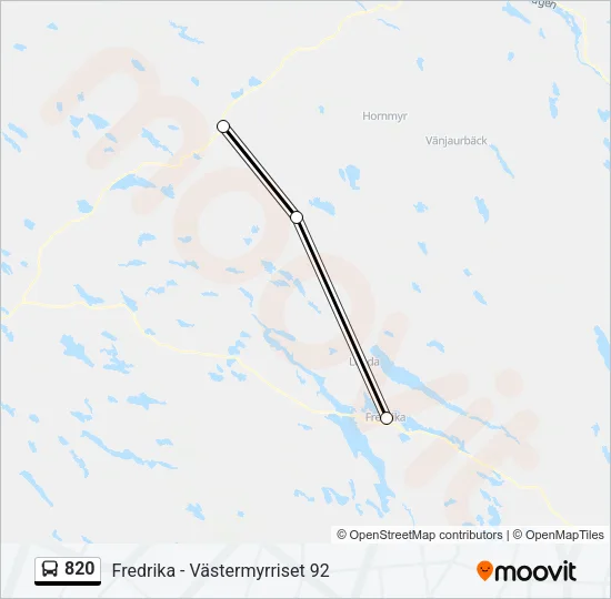 820 Bus Line Map