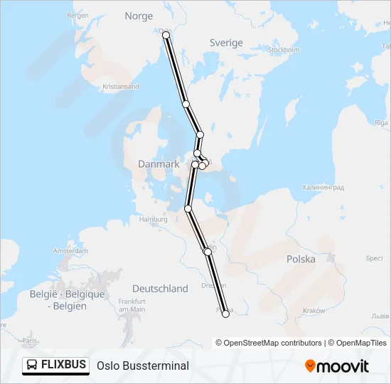 FLIXBUS Bus Line Map