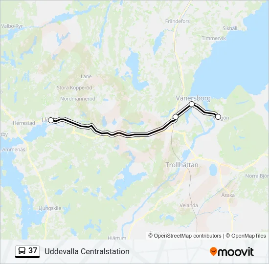 37 Bus Line Map