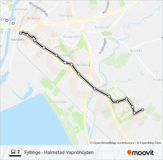 2 Bus Line Map