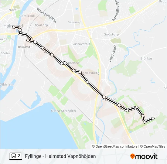 2 Bus Line Map
