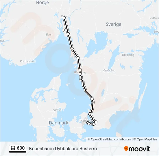 600 Bus Line Map