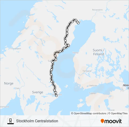 VY NATTÅG  Line Map