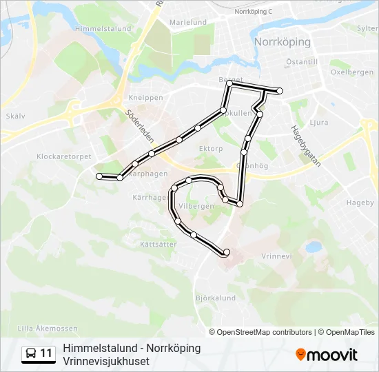 11 Bus Line Map