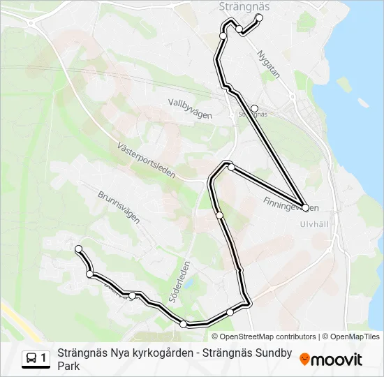 1 Bus Line Map