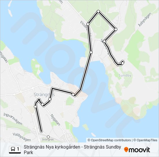 1 Bus Line Map