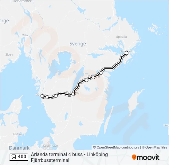 400 Bus Line Map