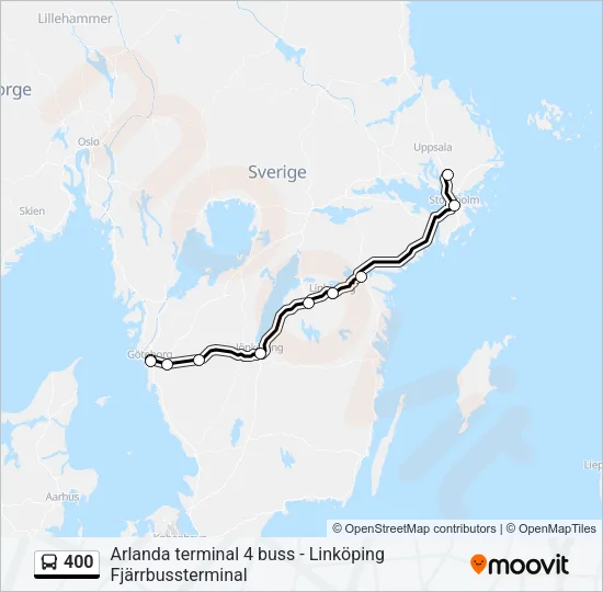 400 Bus Line Map