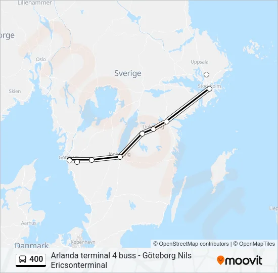 400 Bus Line Map