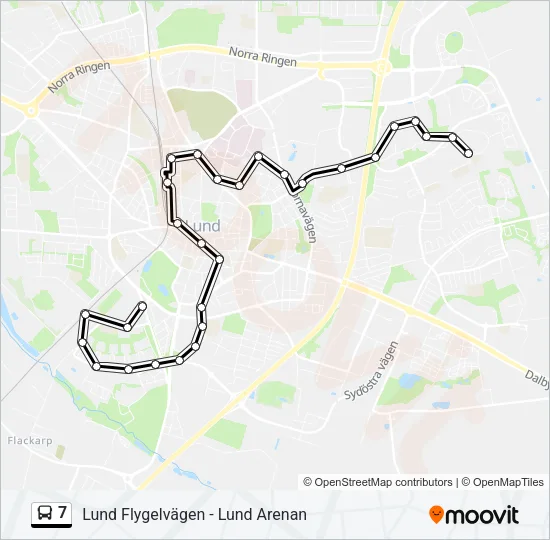 7 Bus Line Map