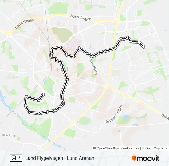 7 Bus Line Map