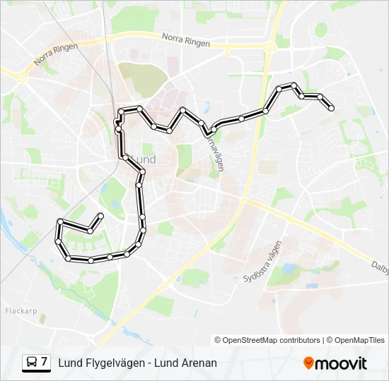 7 Bus Line Map