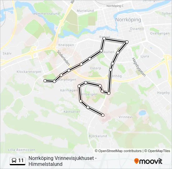11 Bus Line Map