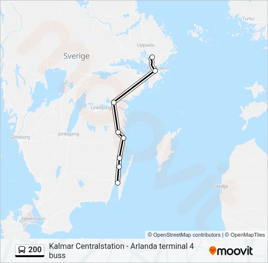 200 Bus Line Map