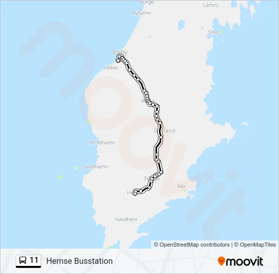 11 Bus Line Map