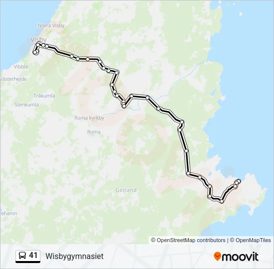 41 Bus Line Map