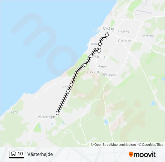 10 Bus Line Map
