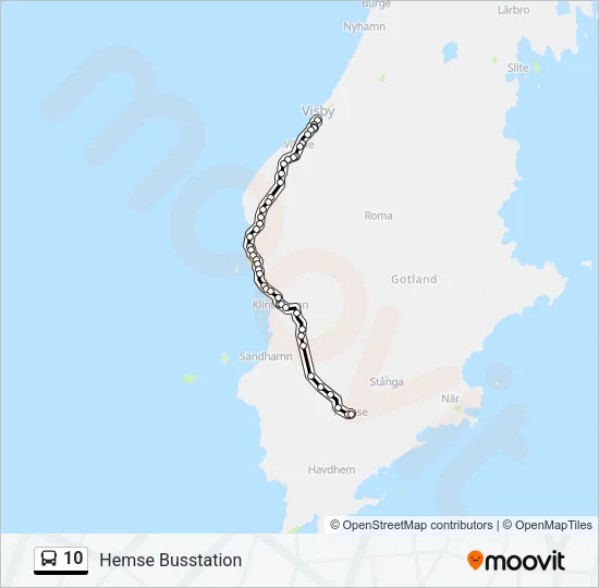 10 Bus Line Map
