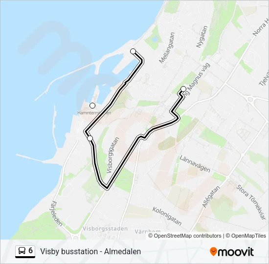 6 Bus Line Map