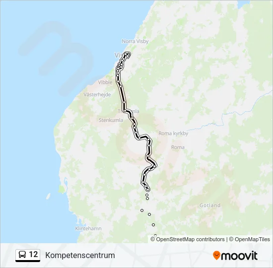 12 Bus Line Map