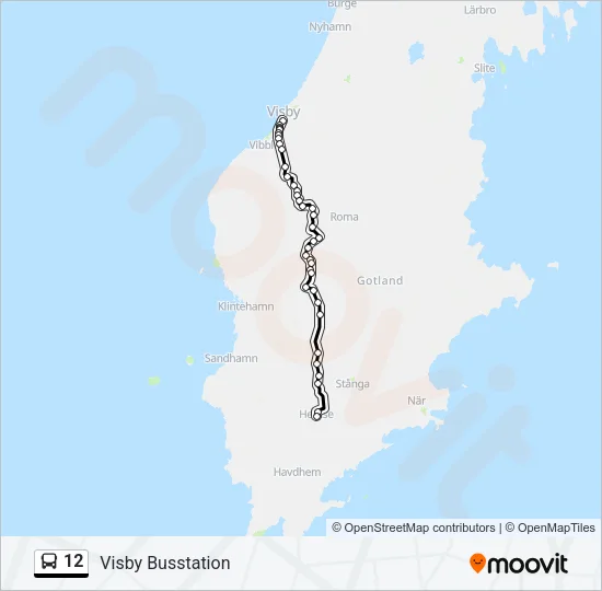12 Bus Line Map