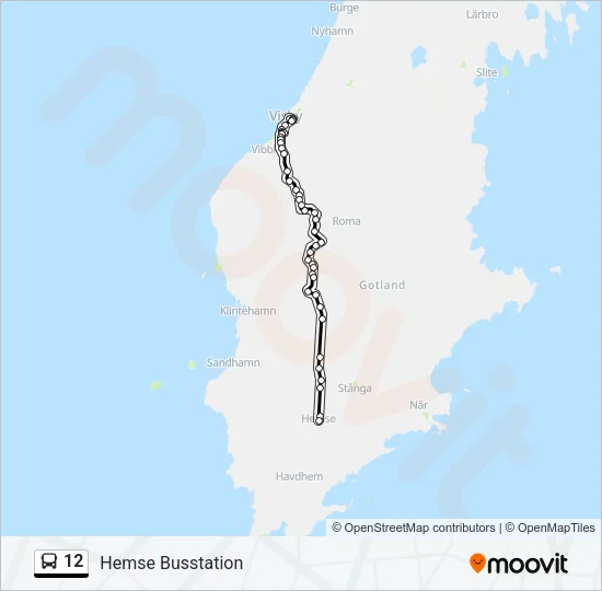 12 Bus Line Map