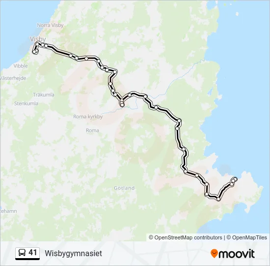 41 Bus Line Map