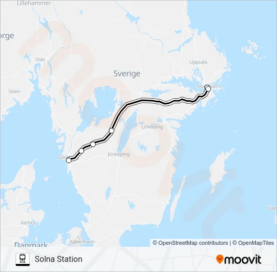 VR SNABBTÅG  Line Map