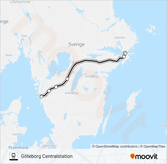 VR SNABBTÅG  Line Map