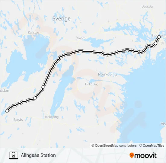 VR SNABBTÅG  Line Map