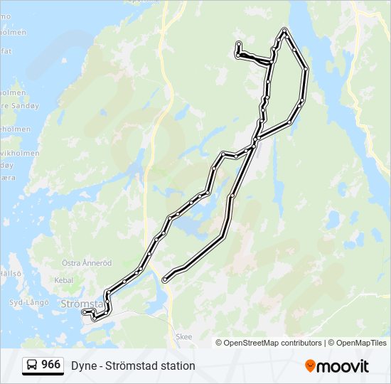 966 bus Line Map