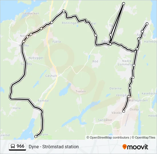 966 Bus Line Map