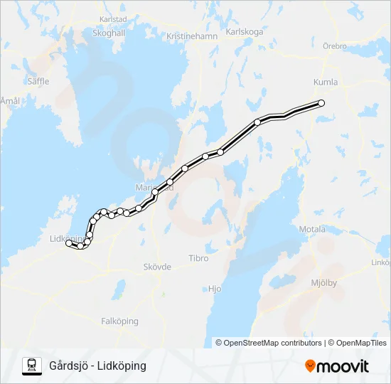 VÄSTTÅGEN  Line Map