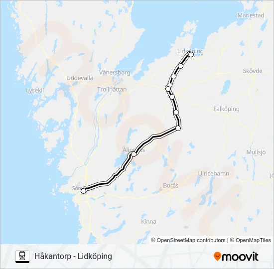 VÄSTTÅGEN  Line Map