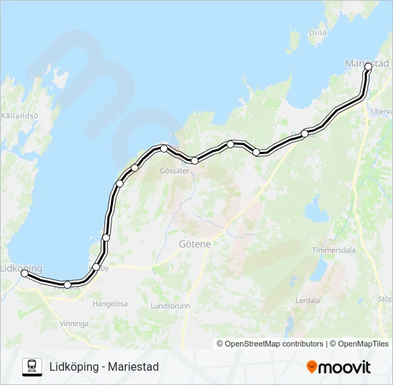 VÄSTTÅGEN  Line Map