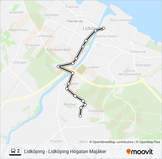 2 bus Line Map