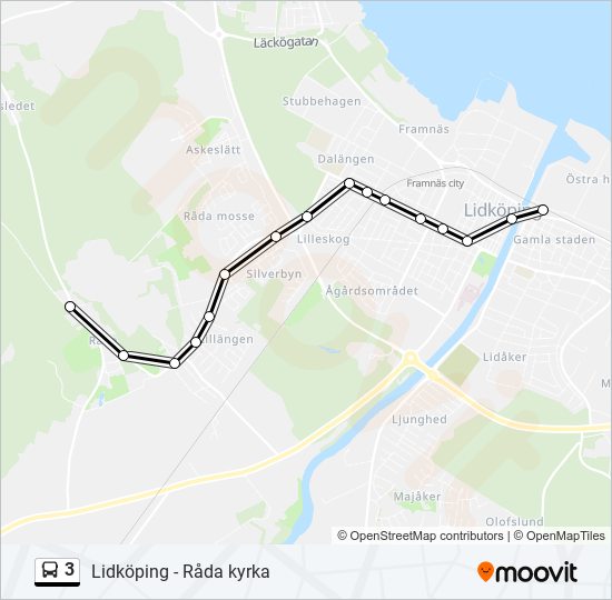 3 bus Line Map