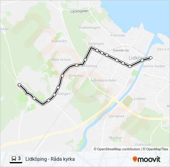 3 Bus Line Map