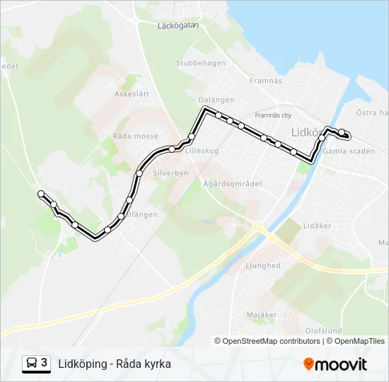 3 Bus Line Map