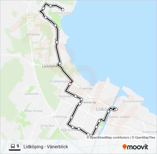 9 Bus Line Map