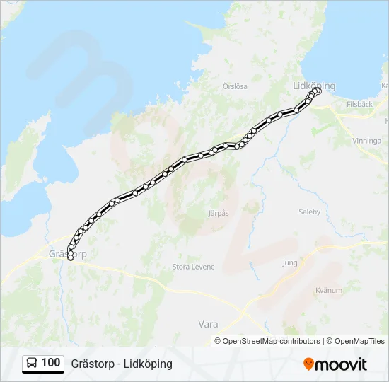 100 Bus Line Map