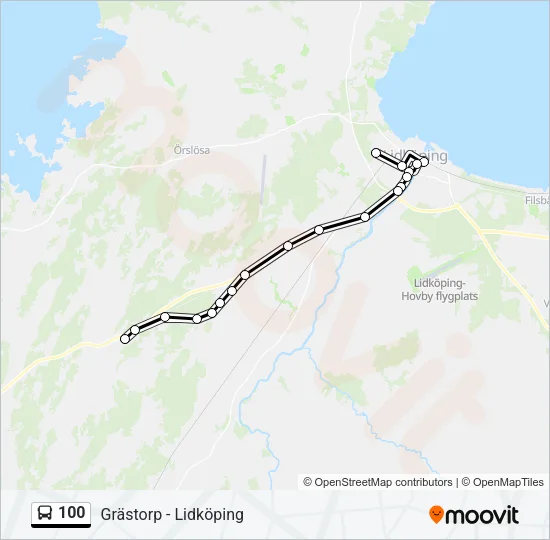 100 Bus Line Map